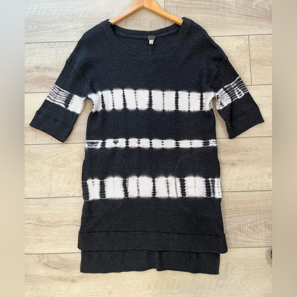 WE THE FREE boho canyon wash tie dye long line tunic with pockets size XS - Picture 2 of 10